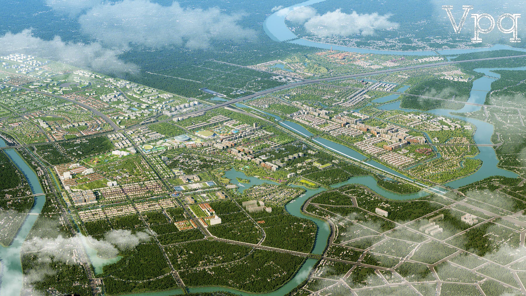 Phối cảnh Sun Mega City - Đại đô thị đa chức năng phía Nam Hà Nội