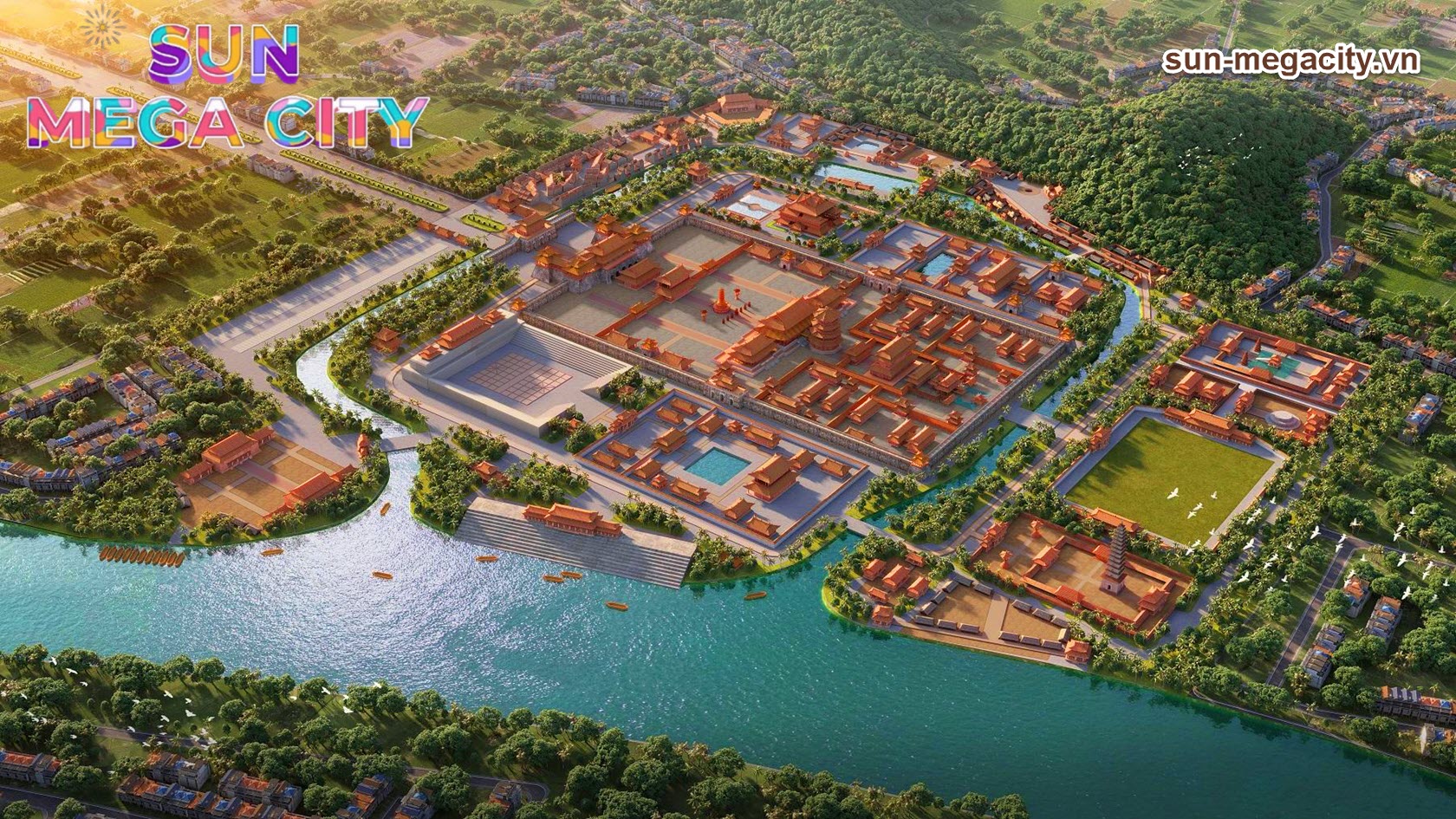 Quần thể phỏng dựng Hoàng Thành Thăng Long và cuộc sống thời Lý Trần tại Sun Mega City