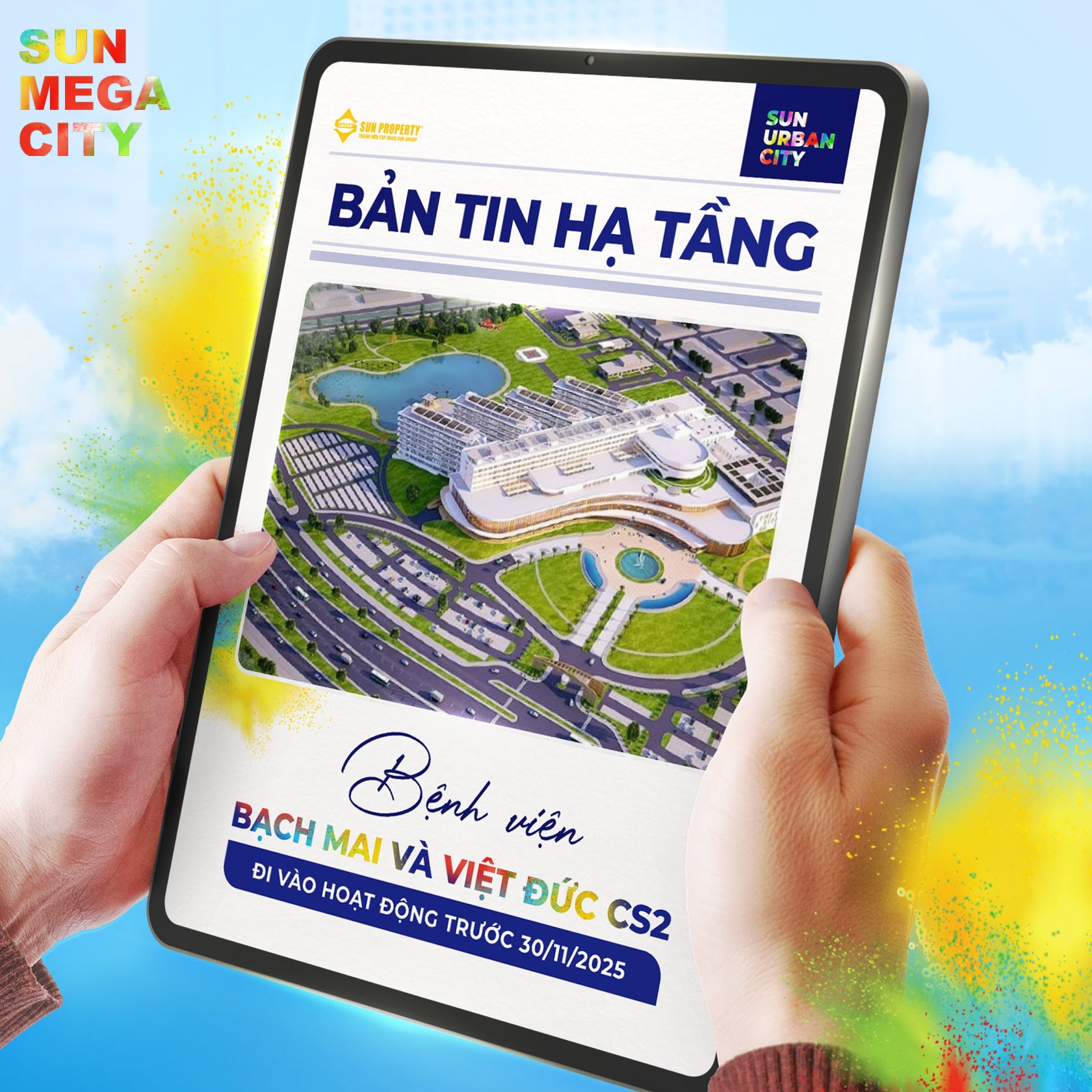 Hai bệnh viện tuyến trung ương là những tiện ích ngoại khu đẳng cấp dành cho cư dân Sun Mega City