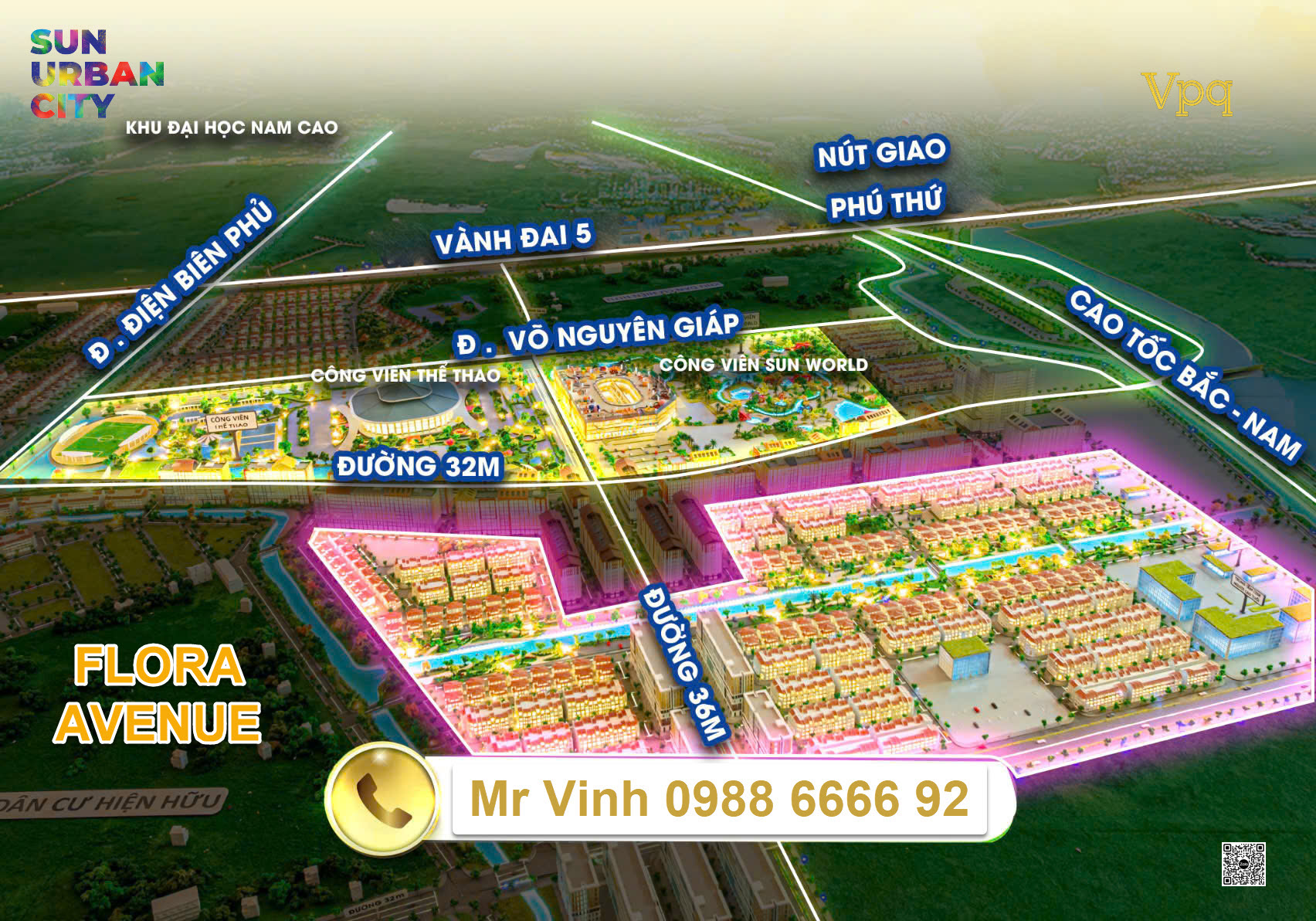 Phối cảnh tổng quan phân khu Flora Avenue