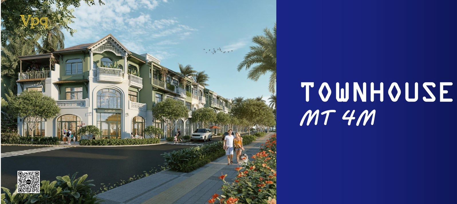 Phối cảnh liền kề mặt tiền 4m Flora Avenue